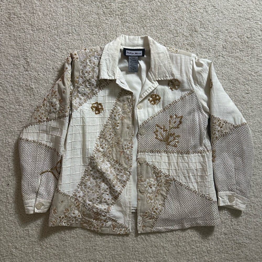 Indigo Moon Long-Sleeve Button Jacket